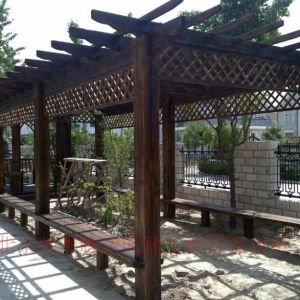 北京防腐木花架戶外葡萄架設(shè)計施工